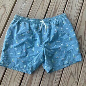 Chubbies Swim Trunks Blue Dogs Sailing 2XL
